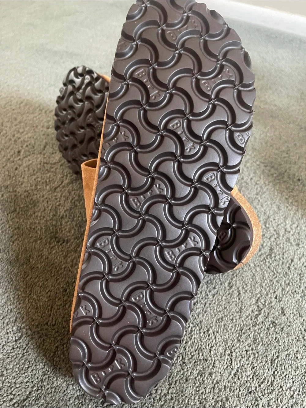 Birkenstock Arizona Two-Strap Sandals - Tan Suede M10 L12 NWT